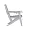 Flash Furniture Tolleson Adirondack Dining Chair w/Fold Out Cup Holder, Weather Resistant Recycled HDPE in Gray LE-HMP-2037-10-GRY-GG - alternate 4